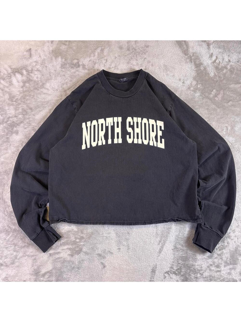 Brandy Melville John Galt North Shore Cropped Waffle Knit Sweatshirt One size